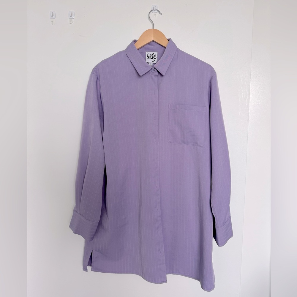 Lola May Purple shirt dress US10